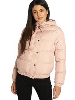 Urban Classics Damen Winterjacke Ladies Hooded Puffer Jacket, gefütterte Jacke für Herbst und Winter mit Kapuze, Daunenjacke - Farbe lightrose, Größe XS von Urban Classics