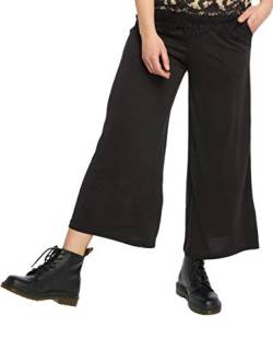 Urban Classics Frauen Hose Ladies Modal Culotte, lässige Culotte für Frauen, 3/4 Länge, mit Gummibund, black, XXL von Urban Classics