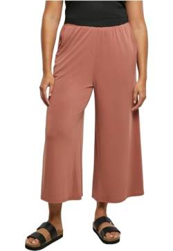 Urban Classics Frauen Hose Ladies Modal Culotte, lässige Culotte für Frauen, 3/4 Länge, mit Gummibund, terracotta, XL von Urban Classics