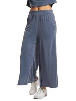 Urban Classics Frauen Hose Ladies Modal Culotte, lässige Culotte für Frauen, 3/4 Länge, mit Gummibund, vintageblue, 4XL von Urban Classics