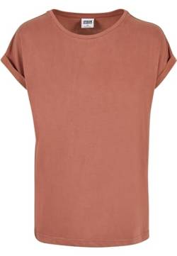 Urban Classics Frauen T-Shirt Ladies Modal Extended Shoulder Tee, lang geschnitten T-Shirt, terracotta, XS von Urban Classics