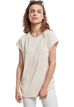 Urban Classics Frauen T-Shirt Ladies Modal Extended Shoulder Tee, lang geschnitten T-Shirt, whitesand, 5XL von Urban Classics