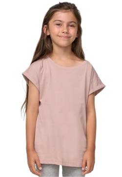 Urban Classics Girl's Girls Organic Extended Shoulder Tee T-Shirt, duskrose, 134/140 von Urban Classics