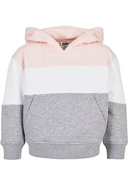 Urban Classics Girl's UCK1843-Girls Oversized 3-Tone Hoody Kapuzenpullover, lightrose/White/Grey, 146/152 von Urban Classics