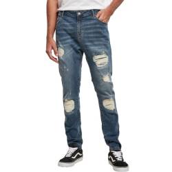 Urban Classics - Heavy Destroyed Slim Fit Jeans von Urban Classics