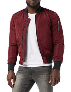 Urban Classics Herren 2-Tone Bomber Jacket Jacke, Mehrfarbig (Burgundy/Black 619), L von Urban Classics