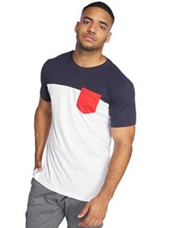 Urban Classics Herren 3-kleurige pocket thee T Shirt, White/Navy/Fire Red, M EU von Urban Classics