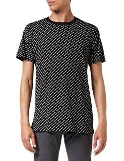 Urban Classics Herren Allover Logo Tee T-Shirt Schwarz (Black 00007) XXX-Large (Herstellergröße: 3XL) von Urban Classics