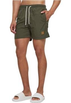 Urban Classics Herren Badehose Block Swim Shorts Olive, XS von Urban Classics