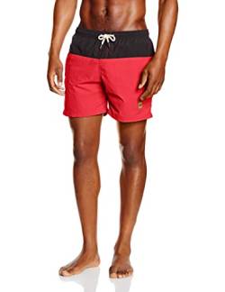 Urban Classics Herren Badehose Block Swim Shorts blk/red L von Urban Classics