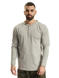 Urban Classics Herren Basic Henley L/S Tee Sweatshirt, grey, XS von Urban Classics