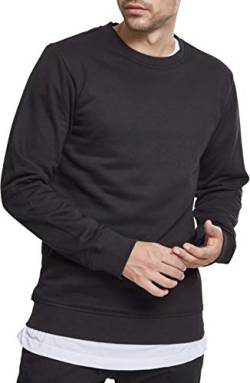 Urban Classics Herren Basic Terry Crew Sweatshirt, Schwarz (Black 00007), 4XL Gro e Gr en EU von Urban Classics