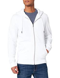 Urban Classics Herren Basic Terry Zip Hoody, White, M Strickjacke, M von Urban Classics