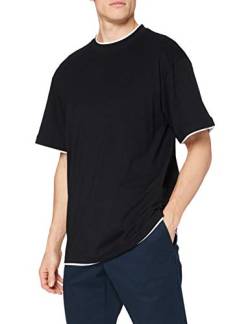 Urban Classics Herren Bekleidung Contrast Tall Tee T shirt, Schwarz (Blk/Wht), L EU von Urban Classics