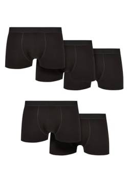 Urban Classics Herren Boxershorts Solid Organic Cotton Boxer Shorts 5-Pack Black+Black+Black+Black+Black L von Urban Classics