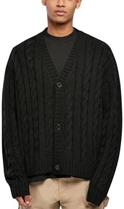 Urban Classics Herren Boxy Cardigan Sweatshirts, black, XL von Urban Classics