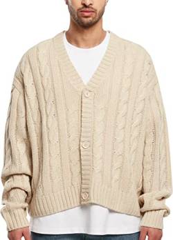 Urban Classics Herren Boxy Cardigan Sweatshirts, softseagrass, XL von Urban Classics