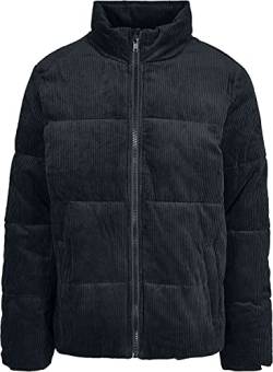 Urban Classics Herren Boxy Corduroy Puffer Jacket Jacken, Black, L von Urban Classics