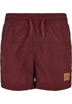 Urban Classics Herren Boys Block Swim Shorts Badehose, Cherry, 146 von Urban Classics