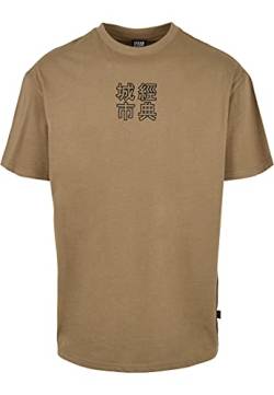 Urban Classics Herren TB4137-Chinese Symbol Tee T-Shirt, Khaki/Black, L von Urban Classics