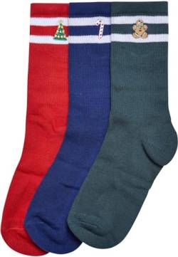 Urban Classics Herren Christmas Weihnachts-strümpfe Set Sporty 3er Pack Socken , multicolor , 39-42 von Urban Classics