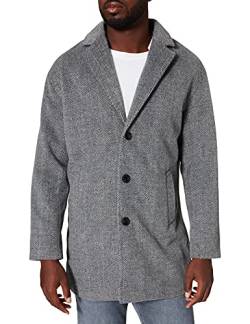 Urban Classics Herren Classic Herringbone Coat Jacke, Darkgrey, XL von Urban Classics