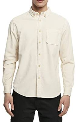 Urban Classics Herren Corduroy Shirt Hemd, whitesand, M von Urban Classics