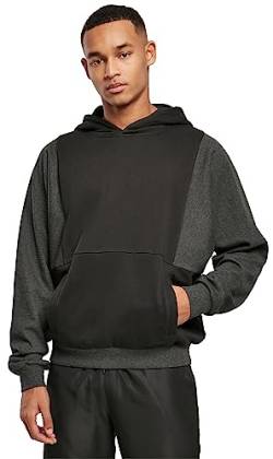 Urban Classics Herren Cut On Sleeve Hoody Sweatshirt, black/charcoal, XXL von Urban Classics