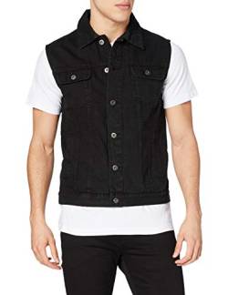 Urban Classics Herren Denim Vest, Blackdark, M EU von Urban Classics