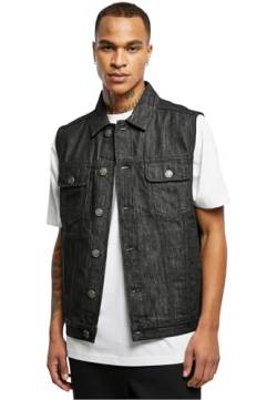 Urban Classics Herren Denim Vest Jacke, Black Washed, 3XL von Urban Classics