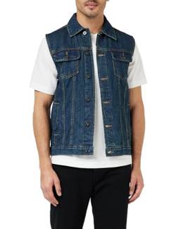 Urban Classics Herren Denim Vest Weste, Blau (Denimblue 319), L EU von Urban Classics