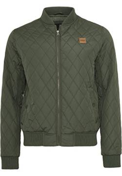 Urban Classics Herren Diamond Quilt Nylon Jacket Jacke, Olive, XXL EU von Urban Classics