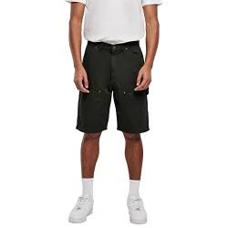 Urban Classics Herren Double Knee Carpenter Shorts, Black, 36 von Urban Classics