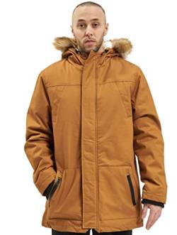 Urban Classics Herren Heavy Cotton Imitation Fur Parka, Braun (Toffee 786), X-Large von Urban Classics