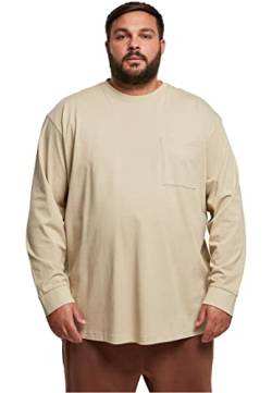 Urban Classics Herren Heavy Oversized Pocket Longsleeve T-Shirt, Concrete, S von Urban Classics