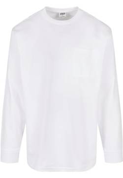 Urban Classics Herren Heavy Oversized Pocket Longsleeve T-Shirt, White, L von Urban Classics