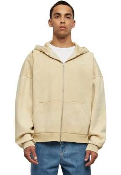 Urban Classics Herren Heavy Sand Washed 90's Zip Hoody Kapuzenpullover, unionbeige, XL von Urban Classics