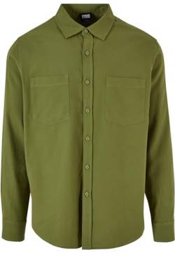 Urban Classics Herren TB6357-Flanell Shirt Hemd, newolive/newolive, M von Urban Classics