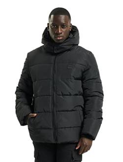 Urban Classics Herren Hooded Puffer Jacket with Quilted Interior Jacke, Black, XXL von Urban Classics