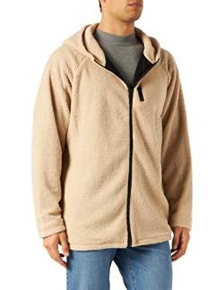 Urban Classics Herren Hooded Sherpa Zip Jacket Jacke, Beige (Darksand 00806), X-Large (Herstellergröße: XL) von Urban Classics