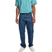 Urban Classics Herren Jeans ORGANIC TRIANGLE - Regular Fit Bootcut Leg - Blau Schwarz von Urban Classics