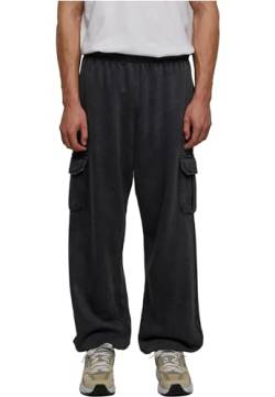 Urban Classics Herren Jogginghose Acid Washed Cargo Sweatpants Black S von Urban Classics