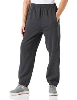 Urban Classics Herren Jogginghose Kordelzug Jogger Sporthose mit elastischem Bund Trainingshose mit elastischem Reißverschluss an, Grau (Anthrazit), M von Urban Classics