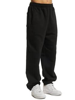 Urban Classics Herren Jogginghose Kordelzug Jogger Sporthose mit elastischem Bund Trainingshose mit elastischem Reißverschluss an, Schwarz, 5XL von Urban Classics