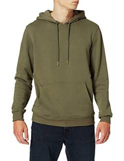 Urban Classics Herren Kapuzenpullover Basic Sweat Hoodie, einfarbiger Kapuzensweater mit Känguru Tasche, Kapuze verstellbar - Farbe olive, Größe S von Urban Classics