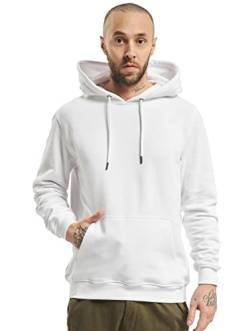 Urban Classics Herren Kapuzenpullover Basic Sweat Hoodie, einfarbiger Kapuzensweater mit Känguru Tasche, Kapuze verstellbar - Farbe white, Größe XXL von Urban Classics