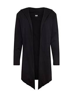 Urban Classics Herren Long Hooded Open Edge Cardigan Strickjacke, Schwarz, 3XL von Urban Classics