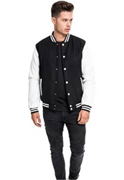 Urban Classics Men's TB201-Oldschool College Jacket Jacke, blk/wht, XS von Urban Classics