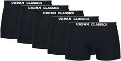 Urban Classics Herren Organic Boxer Shorts 5-Pack Boxershorts, blk+blk+blk+blk+blk, S von Urban Classics