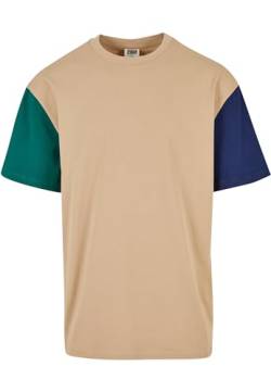 Urban Classics Herren Organic Oversized Colorblock Tee T-Shirt, unionbeige, L von Urban Classics